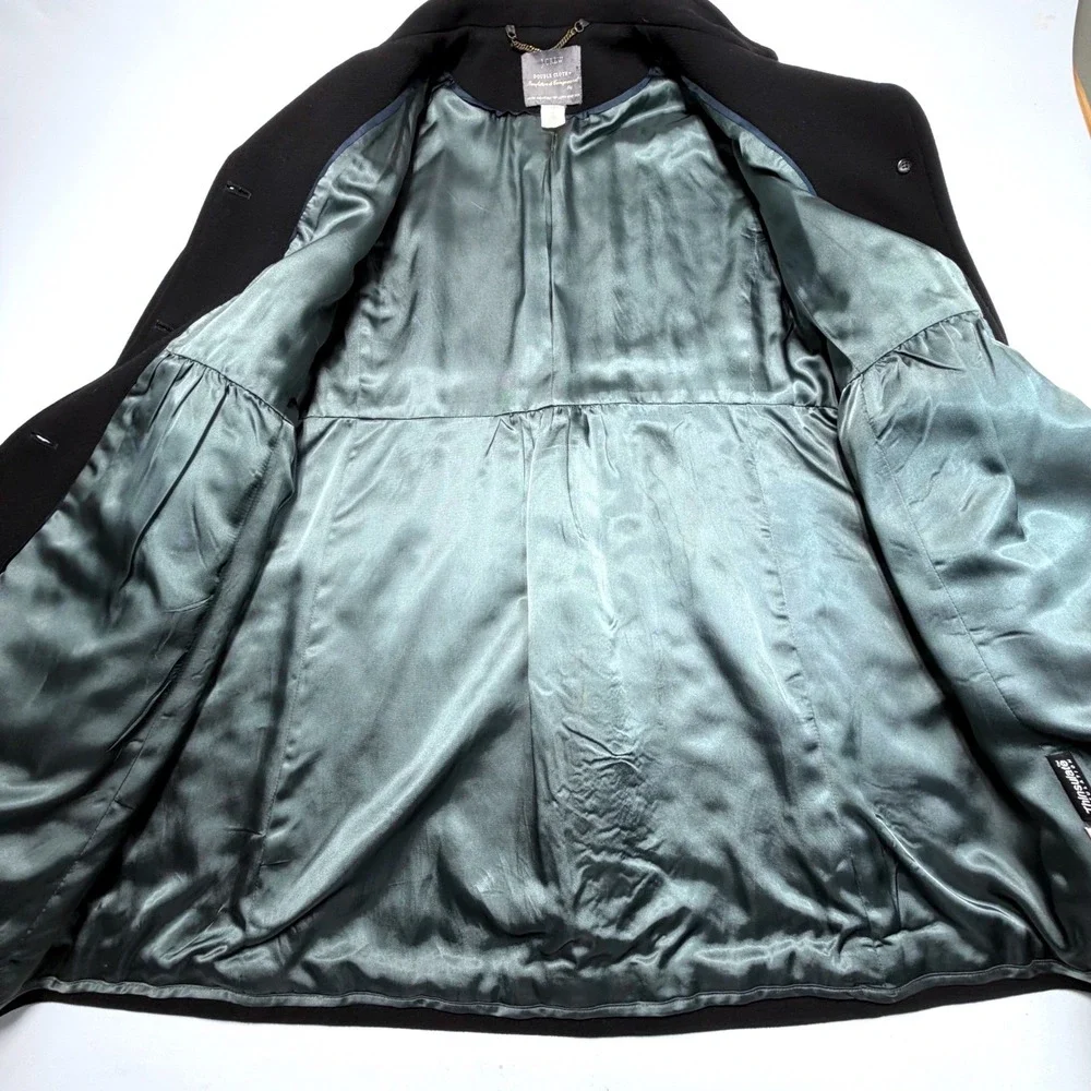 J.Crew Double Cloth Wool Coat Black Princess Peacoat Women 16 Thinsulate - Picture 6 of 10